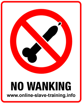 No Wanking. Wank Tax enforced by Mistress Eleanor